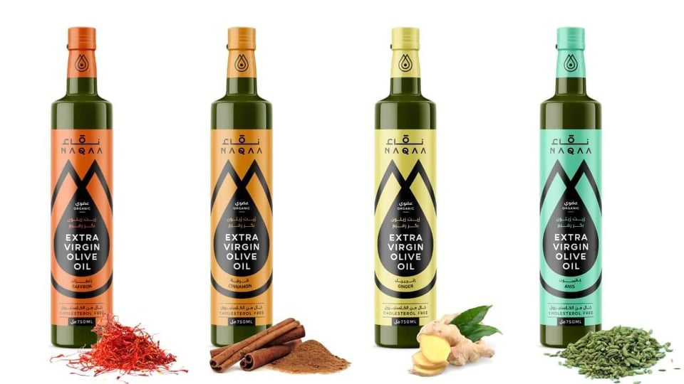 Naqaa flavoured olive oils