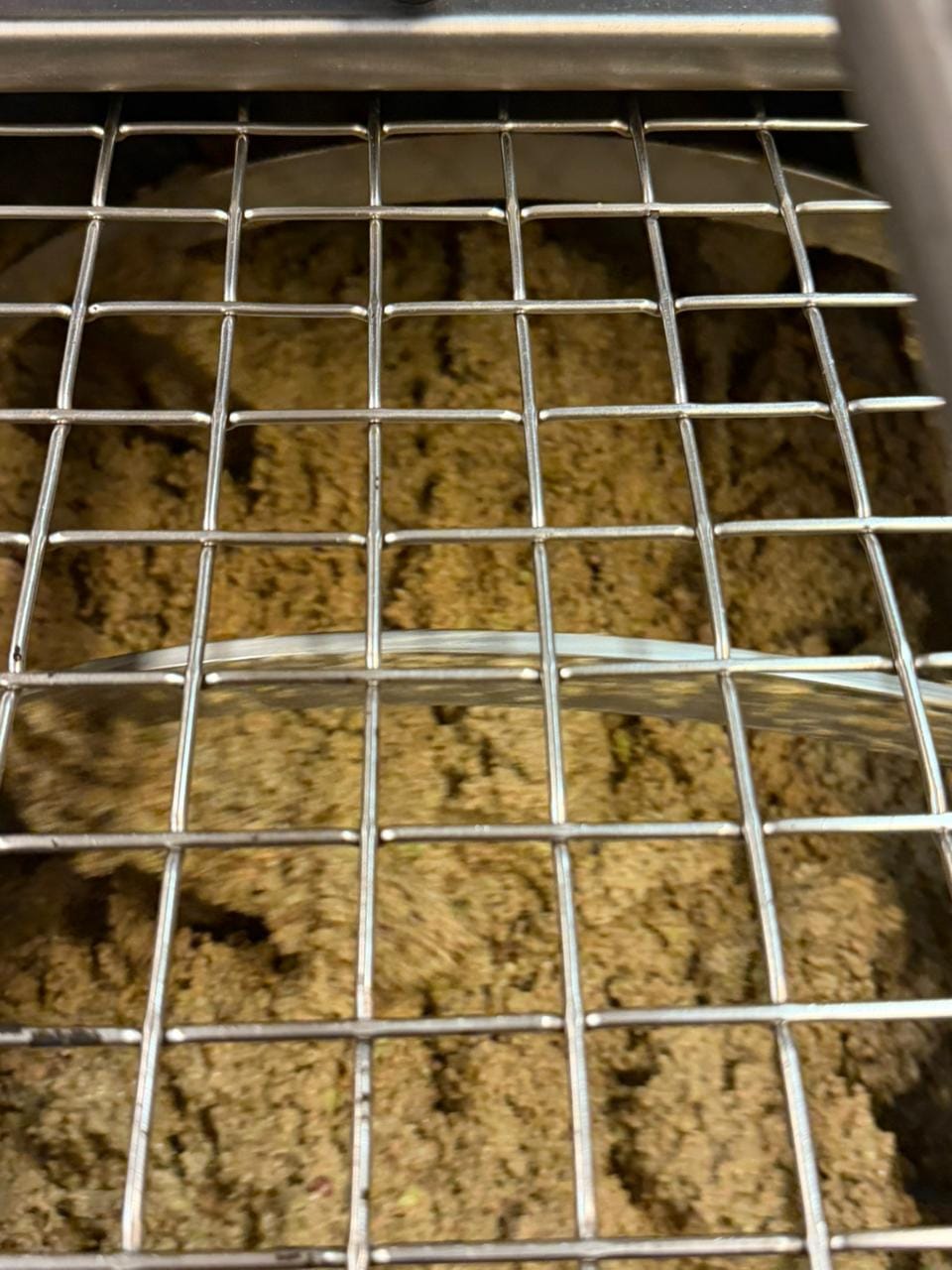 Olive paste prepared in stainless steel equipment